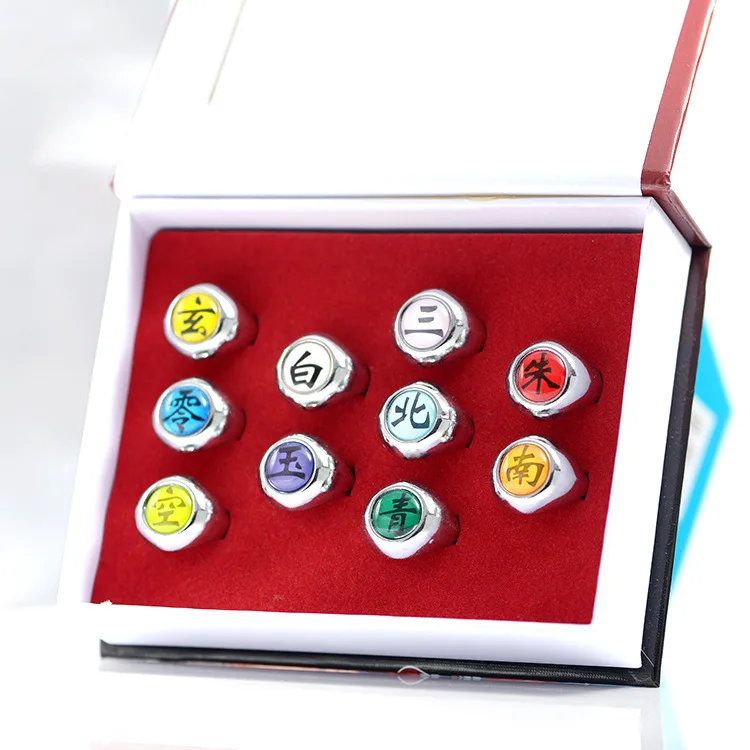 2019 Hot sale Anime NARUTO COSPLAY Akatsuki Member Ring Uchiha Itachi 10 pcs/set For Christmas birthday Gifts
2019 Hot sale Anime NARUTO COSPLAY Akatsuki Member Ring Uchiha Itachi 10 pcs/set For Christmas birthday Gifts