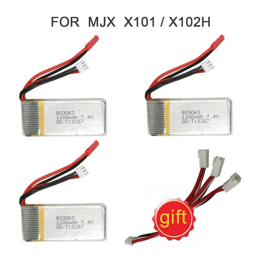 High Capacity 7.4v 1200mah Battery RC Quadcopter parts FOR MJX X101 X102H JJRC X6 RC Drone
High Capacity 7.4v 1200mah Battery RC Quadcopter parts FOR MJX X101 X102H JJRC X6 RC Drone