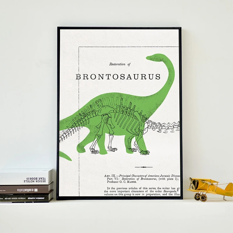 Brontosaurus Canvas Poster Nursery Wall Art Print Painting Vintage Dinosaur Picture for Kids Room Wall Decor
Brontosaurus Canvas Poster Nursery Wall Art Print Painting Vintage Dinosaur Picture for Kids Room Wall Decor