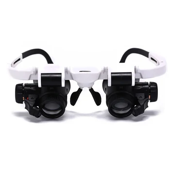 8X, 15X, 23X Adjustable 2-LED Light Headband Magnifier Glass With Lamp Jewelry Tools
8X, 15X, 23X Adjustable 2-LED Light Headband Magnifier Glass With Lamp Jewelry Tools