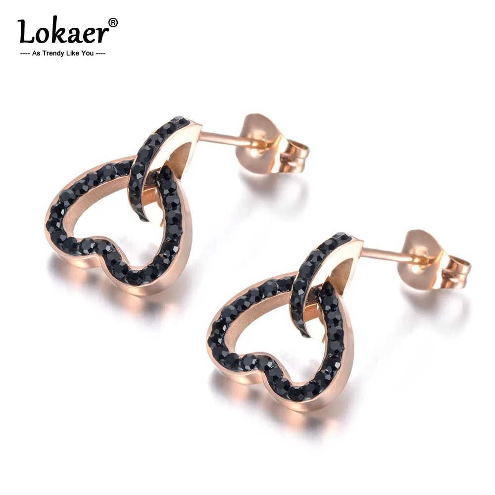 Lokaer Trendy Stainless Steel Mosaic CZ Crystal Heart Wedding Earrings For Women Rose Gold Ear Jewelry Engagement Gift E19071
Lokaer Trendy Stainless Steel Mosaic CZ Crystal Heart Wedding Earrings For Women Rose Gold Ear Jewelry Engagement Gift E19071