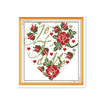Manual diy small heart-shaped rose simple dmc needlework thread embroidery cross stitch kit wall decoration beginner embroidery
Manual diy small heart-shaped rose simple dmc needlework thread embroidery cross stitch kit wall decoration beginner embroidery