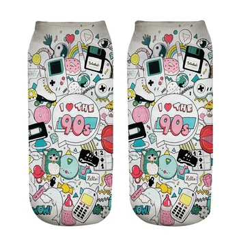 New 3D Print Socks I Love The 90's Women Socks Cute Ankle Sock Multiple Cartoons Casual Type Teenager Print Phone Socks
New 3D Print Socks I Love The 90's Women Socks Cute Ankle Sock Multiple Cartoons Casual Type Teenager Print Phone Socks