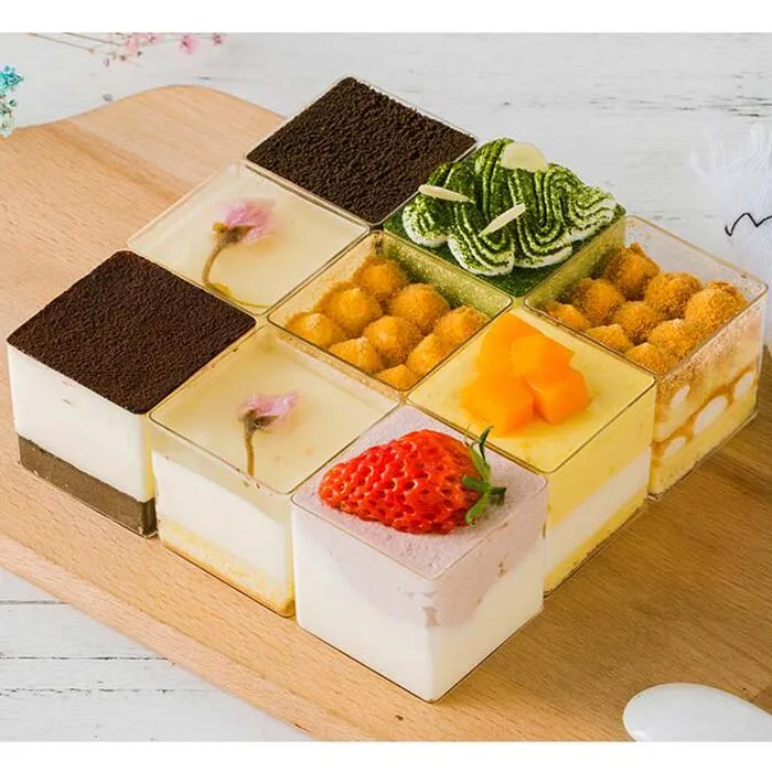 45pcs 90ml Square Mousse Mold Cube Baking Accessories DIY Chocolate Mousse Cake Decorating Dessert Cup Tiramisu Cup
45pcs 90ml Square Mousse Mold Cube Baking Accessories DIY Chocolate Mousse Cake Decorating Dessert Cup Tiramisu Cup