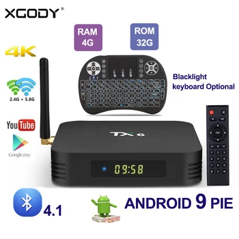 XGODY TX6 Smart TV Box Android 9 Allwinner H6 4GB DDR3 32GB EMMC 2.4GHz 5GHz WiFi Support 4K H.265 Bluetooth Backlight Keyboard
XGODY TX6 Smart TV Box Android 9 Allwinner H6 4GB DDR3 32GB EMMC 2.4GHz 5GHz WiFi Support 4K H.265 Bluetooth Backlight Keyboard