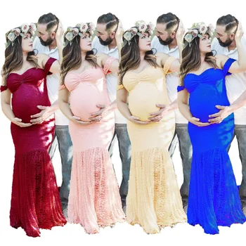 Maternity Women Short Sleeve Shoulderless Floor Length Photograph Dresses Ruffles Pregnancy Belly Care X-long Dresses
Maternity Women Short Sleeve Shoulderless Floor Length Photograph Dresses Ruffles Pregnancy Belly Care X-long Dresses