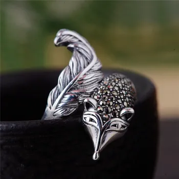 BESTLYBUY Genuine 925 Sterling Silver Fox Open Rings for Women Gift Retro Ring Sterling Silver Jewelry Anillos
BESTLYBUY Genuine 925 Sterling Silver Fox Open Rings for Women Gift Retro Ring Sterling Silver Jewelry Anillos