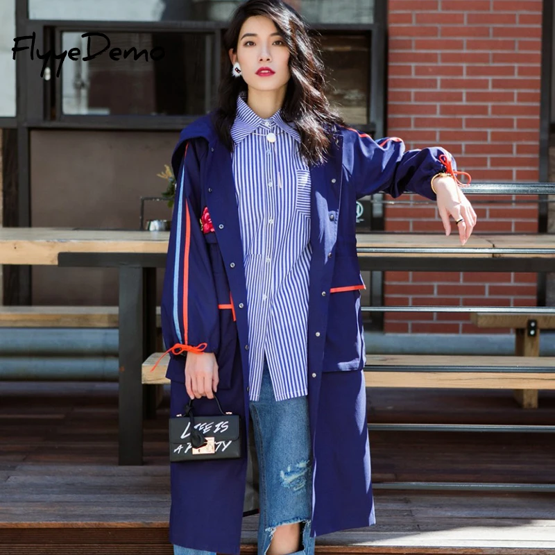 FlyyeDemo Fashion Streetwear Women 2019 Autumn New Brand Woman Blue Single Breasted Trench Coat Embroidery Raincoat Outerwear
FlyyeDemo Fashion Streetwear Women 2019 Autumn New Brand Woman Blue Single Breasted Trench Coat Embroidery Raincoat Outerwear