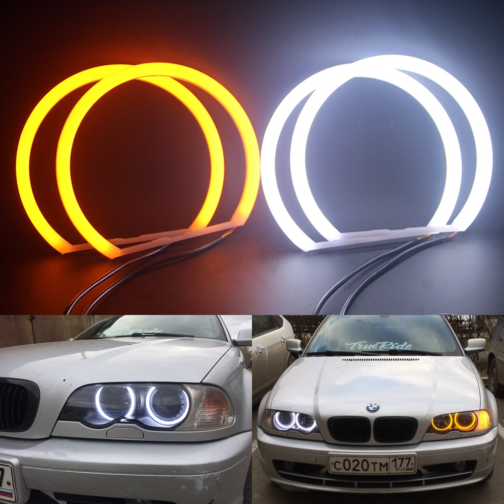 Dual Color Switchback Cotton LED Angel Eyes 131MM Halo Rings Light Error Free for BMW E46 E39 E38 E36 White 3 5 7 series
Dual Color Switchback Cotton LED Angel Eyes 131MM Halo Rings Light Error Free for BMW E46 E39 E38 E36 White 3 5 7 series