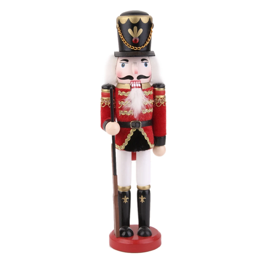 Vintage Wooden Solider Guard Soldier With Nut Craker Gift Toy 30cm