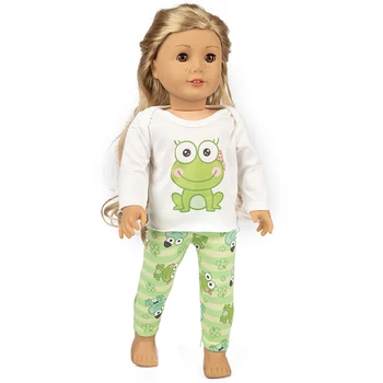 Born Baby Clothes For Doll Fit 18 inch 43cm Girl Yellow frog Dress Suit Pajama suit Accessories For Baby Birthday Gift
Born Baby Clothes For Doll Fit 18 inch 43cm Girl Yellow frog Dress Suit Pajama suit Accessories For Baby Birthday Gift