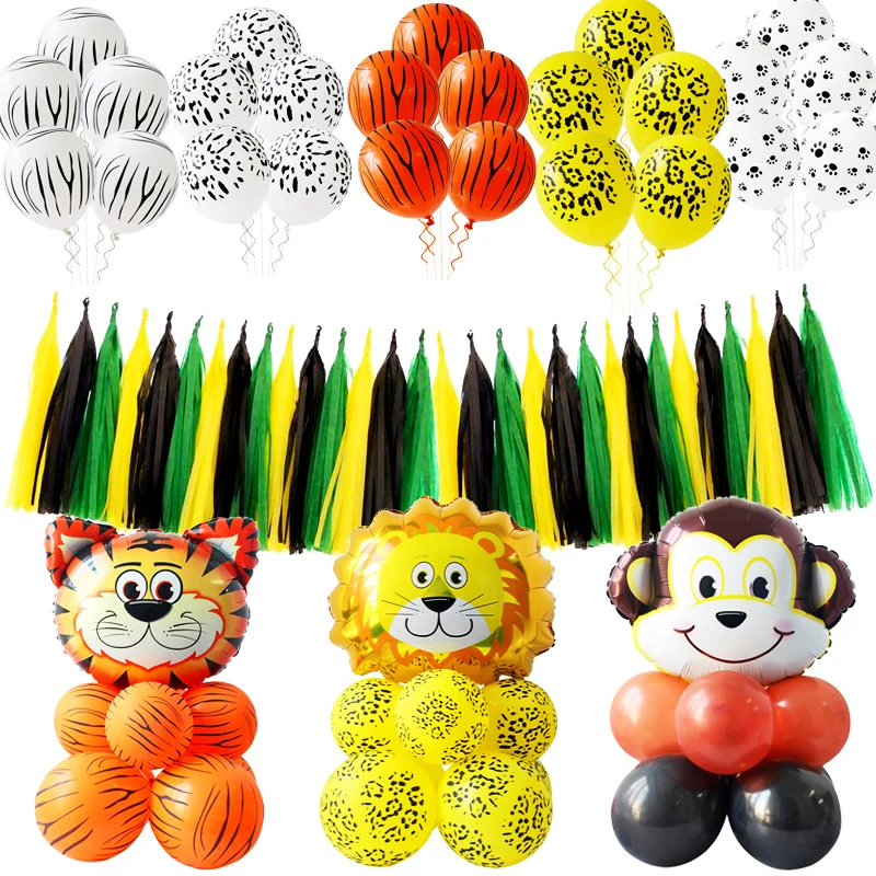 Monkey Lion Tiger Animal Balloon Sets Jungle Theme Birthday Party Decoration Kids Animal Foil Ballons Zoo Safari Party Supplies
Monkey Lion Tiger Animal Balloon Sets Jungle Theme Birthday Party Decoration Kids Animal Foil Ballons Zoo Safari Party Supplies