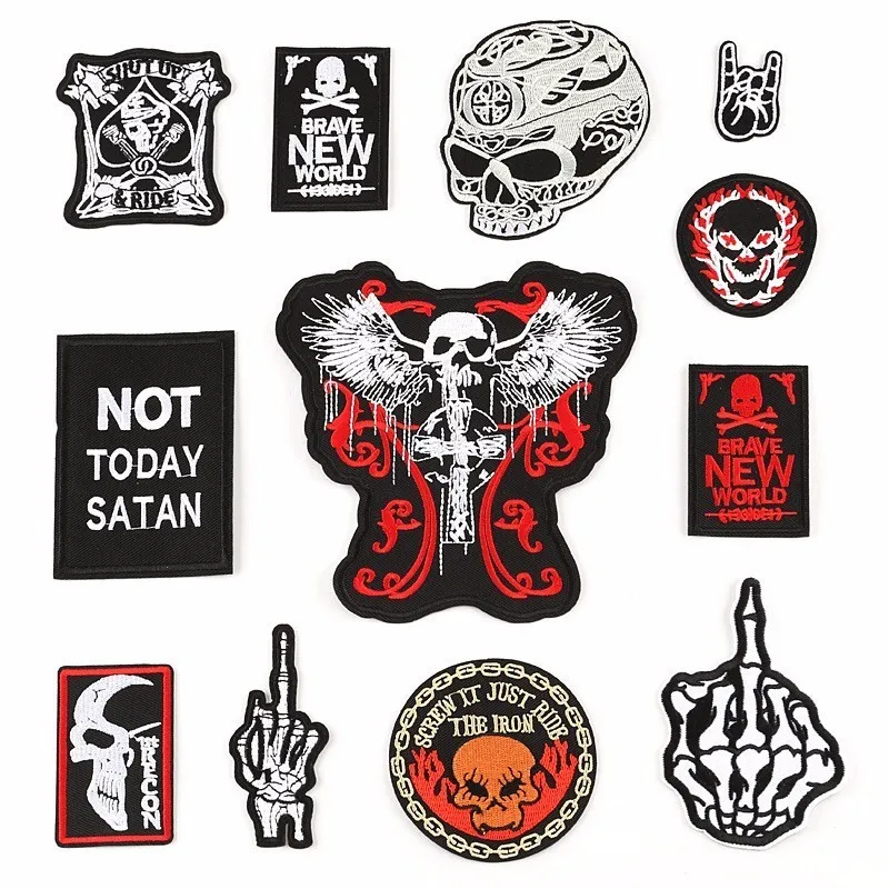 PGY 1PCS Skeleton Punk Patch Brave New World Movie Embroidery Biker Patch Motorcycle Patches For Clothes Jacket Back Patch
PGY 1PCS Skeleton Punk Patch Brave New World Movie Embroidery Biker Patch Motorcycle Patches For Clothes Jacket Back Patch