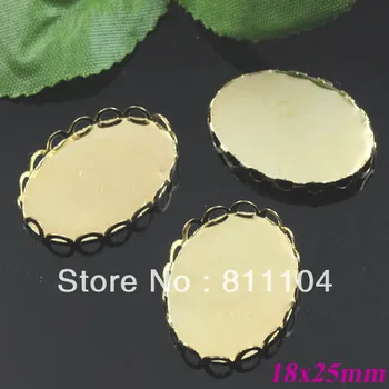 18x25mm Golden Plated Copper Blank Oval Lace Pendant Trays Bases Bezel DIY Cameo CABs Jewelry Findings Settings Wholesale
18x25mm Golden Plated Copper Blank Oval Lace Pendant Trays Bases Bezel DIY Cameo CABs Jewelry Findings Settings Wholesale
