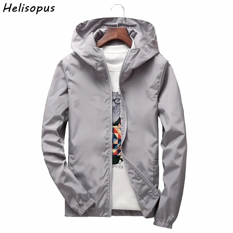 Helisopus 2018 Spring Men's Hooded Jacket Windbreaker Solid Color Bomber Jackets Men Zipper Coat Male Clothings Plus Size 7XL
Helisopus 2018 Spring Men's Hooded Jacket Windbreaker Solid Color Bomber Jackets Men Zipper Coat Male Clothings Plus Size 7XL