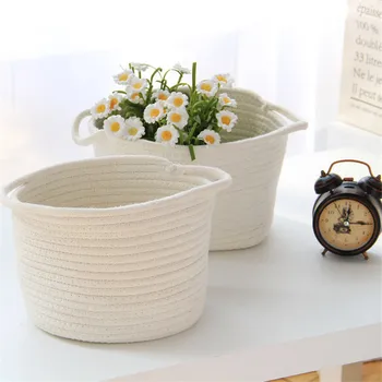 ROSEHOME Handmade Storage Boxes & Bins Cotton Rope Jewelry Holder White Cosmetics Toys Food Desktop Organizer Home Organization
ROSEHOME Handmade Storage Boxes & Bins Cotton Rope Jewelry Holder White Cosmetics Toys Food Desktop Organizer Home Organization