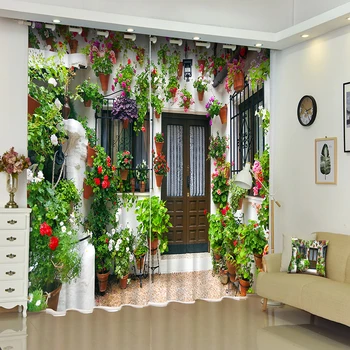Hotel Cafe 3D Blackout Curtains Flowers Background Wall Street View Pattern Fabric Bedroom Curtain for Living Room Home Textiles
Hotel Cafe 3D Blackout Curtains Flowers Background Wall Street View Pattern Fabric Bedroom Curtain for Living Room Home Textiles