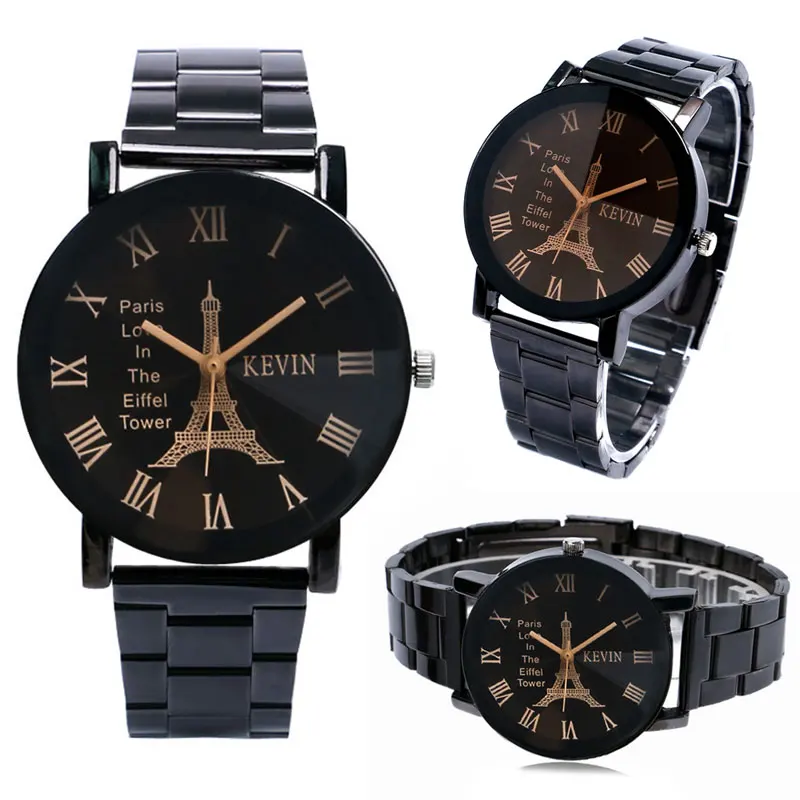 KEVIN Fashion Style Quartz Watches Pairs Love In Eiffel Tower Dial Design Wrist Watch With Black Stainless Steel For Men Women
KEVIN Fashion Style Quartz Watches Pairs Love In Eiffel Tower Dial Design Wrist Watch With Black Stainless Steel For Men Women