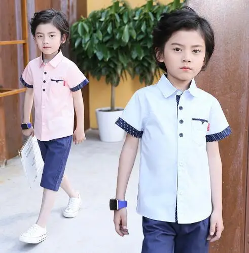 2018 Kids Clothing Summer Boys Cotton Shirt Kids Boys Short Sleeve Shirt Children Fashion Shirts for 4-14 Years Turn-down Collar
2018 Kids Clothing Summer Boys Cotton Shirt Kids Boys Short Sleeve Shirt Children Fashion Shirts for 4-14 Years Turn-down Collar
