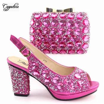 Pretty fuchsia high heel wedding/party shoes with evening handbag set A777 heel ieght 9.3cm
Pretty fuchsia high heel wedding/party shoes with evening handbag set A777 heel ieght 9.3cm