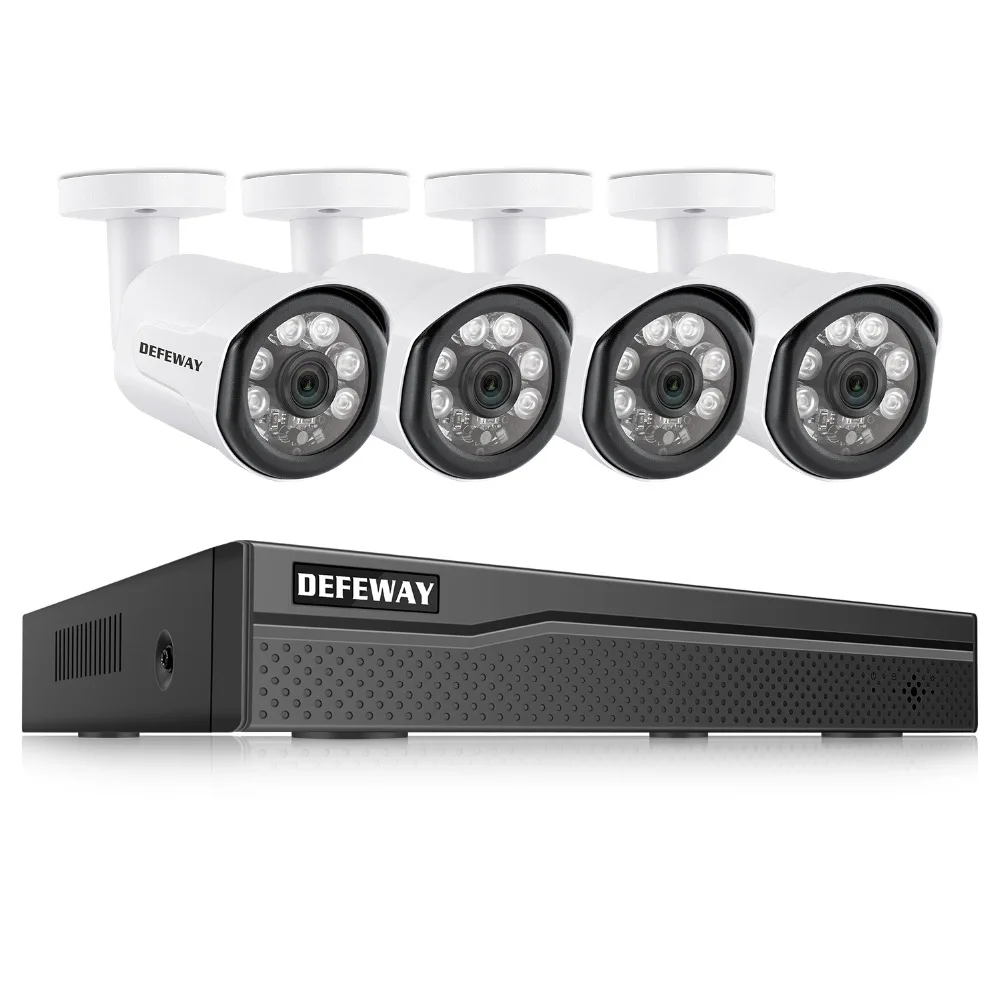 DEFEWAY HD 4CH NVR 1080P POE H.265+ 48V CCTV System Kit 2MP Waterproof Security IP Camera POE CCTV System Outdoor Night Vision
DEFEWAY HD 4CH NVR 1080P POE H.265+ 48V CCTV System Kit 2MP Waterproof Security IP Camera POE CCTV System Outdoor Night Vision