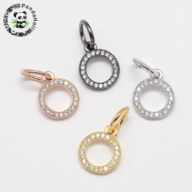 CZ Brass Micro Pave Cubic Zirconia Circle Charms, Mixed Color, 11x9x2mm; Jump Ring: 7x1.1mm
CZ Brass Micro Pave Cubic Zirconia Circle Charms, Mixed Color, 11x9x2mm; Jump Ring: 7x1.1mm