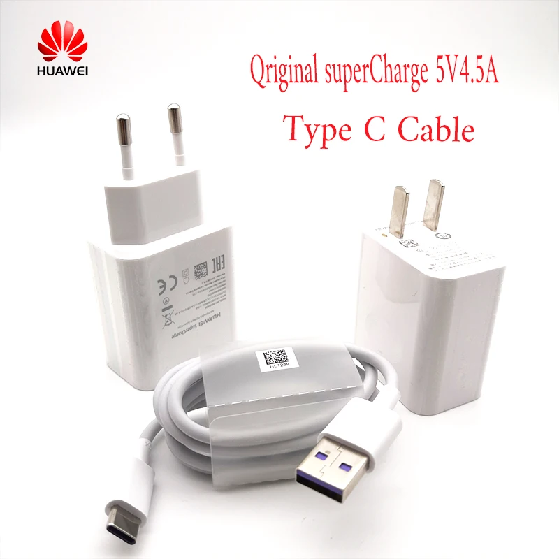 Original For Huawei P20 Charger P10 Mate 10 Pro Mate 9 P20 Pro Quick Fast 5V4.5A 4.5V5A SuperCharge Power Adapter +Type C cable
Original For Huawei P20 Charger P10 Mate 10 Pro Mate 9 P20 Pro Quick Fast 5V4.5A 4.5V5A SuperCharge Power Adapter +Type C cable