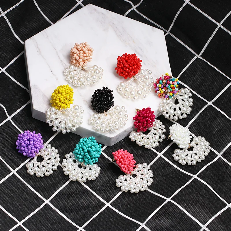 JUJIA 2019 New Drop Earrings Handmade Beaded Pompom Big Dangle Earrings For Women ZA Earrings Jewelry Free Shipping
JUJIA 2019 New Drop Earrings Handmade Beaded Pompom Big Dangle Earrings For Women ZA Earrings Jewelry Free Shipping