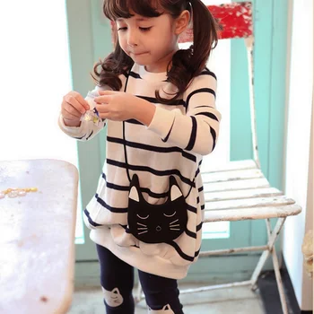 3 4 5 6 7 8 9 Year Girls Clothes 2018 New Cotton Striped Children Clothing Set Long Sleeve Shirts Leggings 2pcs Kids Suits
3 4 5 6 7 8 9 Year Girls Clothes 2018 New Cotton Striped Children Clothing Set Long Sleeve Shirts Leggings 2pcs Kids Suits