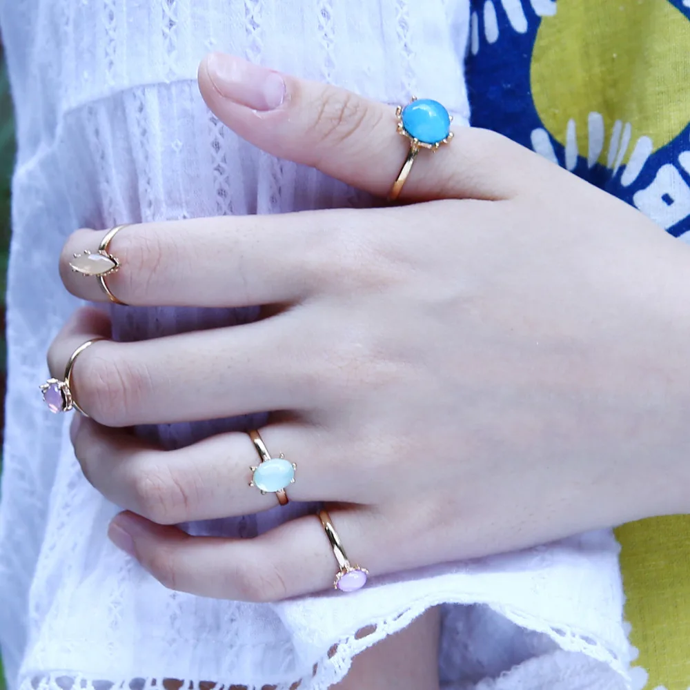 5pcs/set Gold Color Nature Stone Ring Set Fashion Girls Jewelry Bijoux Europe Popular Style Turkish Punk Colorful Crystal Rings
5pcs/set Gold Color Nature Stone Ring Set Fashion Girls Jewelry Bijoux Europe Popular Style Turkish Punk Colorful Crystal Rings