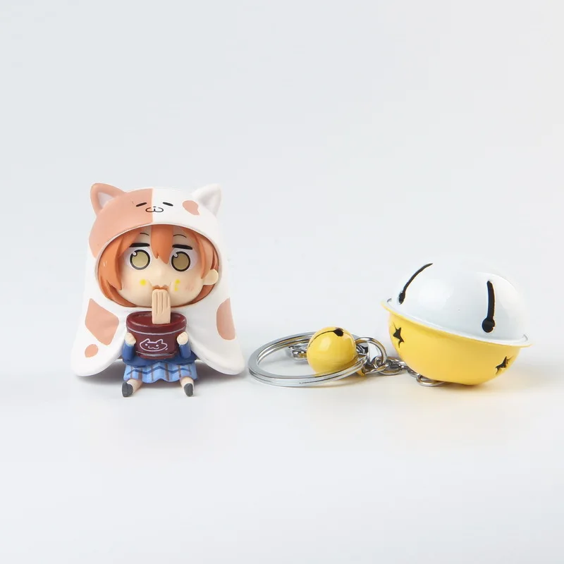 9 pcsset Anime Sankaku Head Himouto! Umaru-chan Doma Umaru pvc figure toys keychain (10)