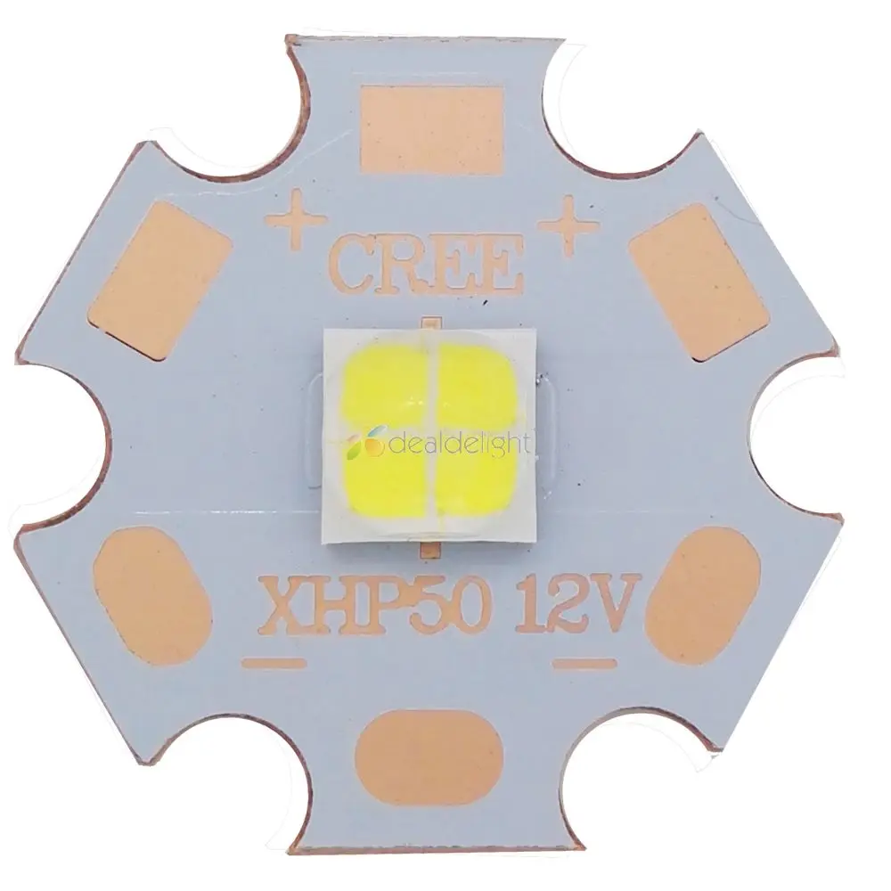 Cree XLamp XHP50 20W 6V/12V LED Bulb Emitter 2546lm 19W Cool White LED J2 1A Chip Light with 20mm Copper PCB
Cree XLamp XHP50 20W 6V/12V LED Bulb Emitter 2546lm 19W Cool White LED J2 1A Chip Light with 20mm Copper PCB