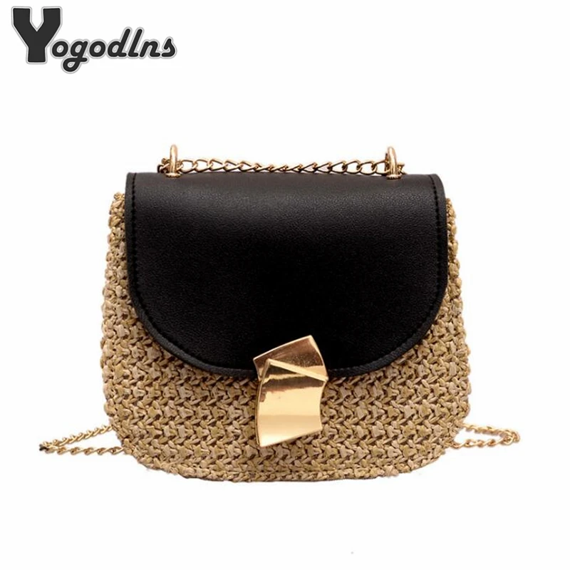Fashion Straw Saddle Bags For Women Summer Beach Knitting Flap Bag Handbag Lady Messenger Tote Bag Bolsas Chain Shoulder Bags
Fashion Straw Saddle Bags For Women Summer Beach Knitting Flap Bag Handbag Lady Messenger Tote Bag Bolsas Chain Shoulder Bags