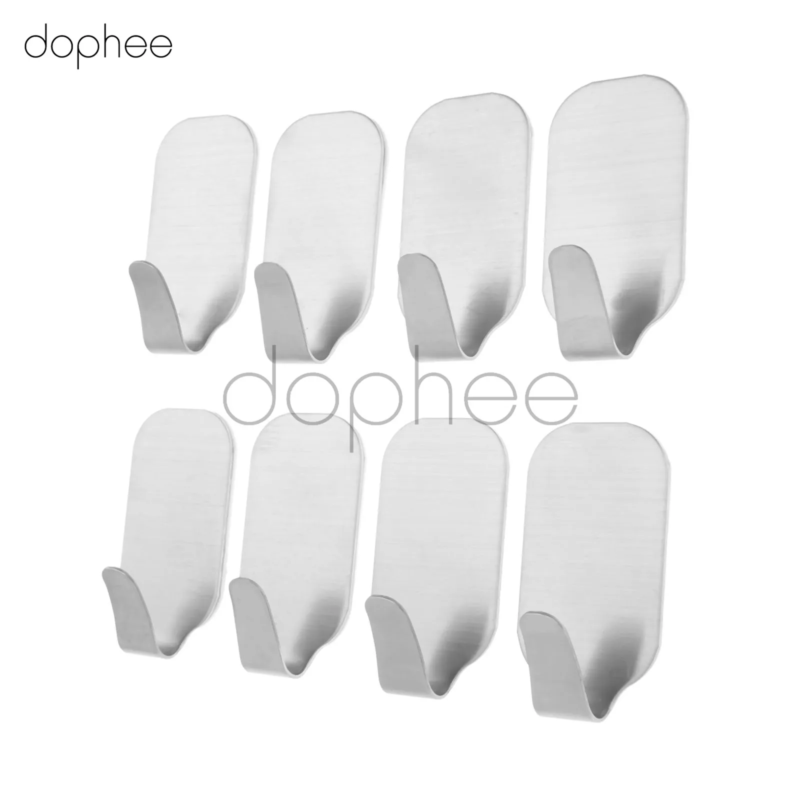 dophee 8pcs/set 3cm x 5.5cm Stainless Steel 3M Self Adhesive Sticker Hooks Kitchen Bathroom ShowerTowel Key Hanging Kits
dophee 8pcs/set 3cm x 5.5cm Stainless Steel 3M Self Adhesive Sticker Hooks Kitchen Bathroom ShowerTowel Key Hanging Kits
