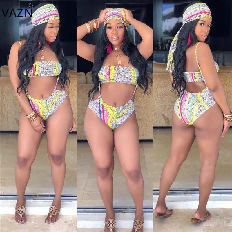 VAZN Spring High Quality Fashion Women 3 Pieces Print Sets Sexy Strapless Sleeveless Lady Hollow Out Skinny Bodysuits MTY6157
VAZN Spring High Quality Fashion Women 3 Pieces Print Sets Sexy Strapless Sleeveless Lady Hollow Out Skinny Bodysuits MTY6157