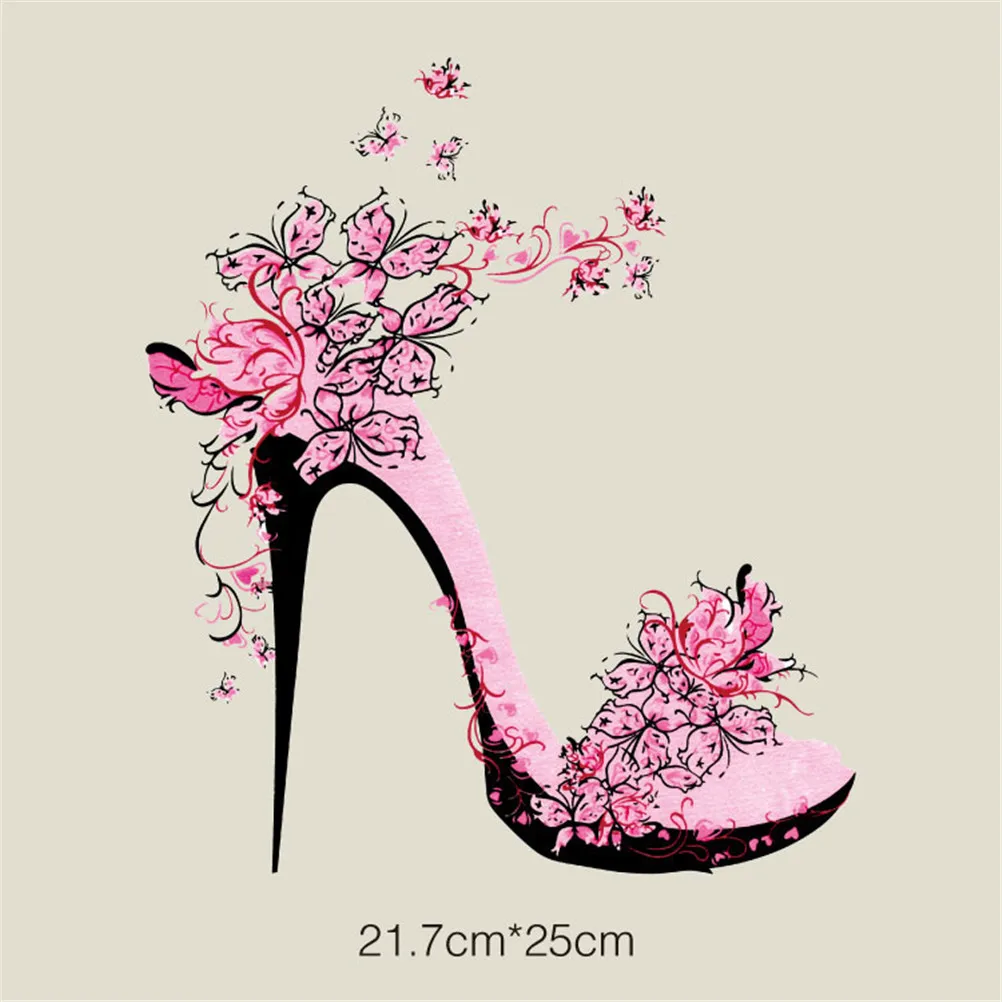 Flower High-heel Ironing Stickers Clothes Jeans Bag Patches For Top DIY Accessory Appliques Women's Heat Transfer Patches
Flower High-heel Ironing Stickers Clothes Jeans Bag Patches For Top DIY Accessory Appliques Women's Heat Transfer Patches