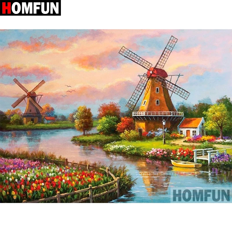 HOMFUN 5D DIY Diamond Painting Full Square/Round Drill "Windmill flower" 3D Embroidery Cross Stitch gift Home Decor A10028
HOMFUN 5D DIY Diamond Painting Full Square/Round Drill "Windmill flower" 3D Embroidery Cross Stitch gift Home Decor A10028