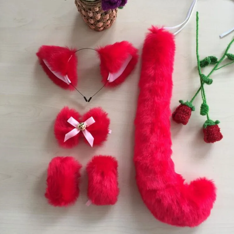 Women Lady Fox Cat Girls Plush Headband Neckwear Wristband Tail Set Housekeeper Maid Dress Props Party Cosplay Costume Halloween
Women Lady Fox Cat Girls Plush Headband Neckwear Wristband Tail Set Housekeeper Maid Dress Props Party Cosplay Costume Halloween