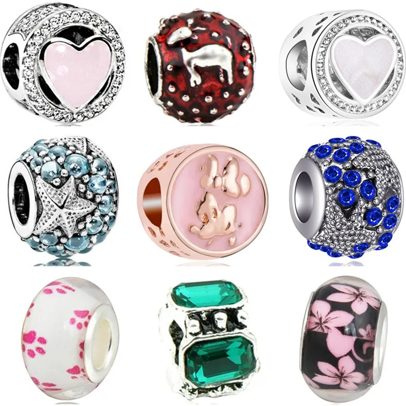 New Fashion DIY Jewelry Small Stars Bird Cat Flowers Hearts Charms Beads Fit Pandora Bracelets for Women Hot Pulsera Accessories
New Fashion DIY Jewelry Small Stars Bird Cat Flowers Hearts Charms Beads Fit Pandora Bracelets for Women Hot Pulsera Accessories