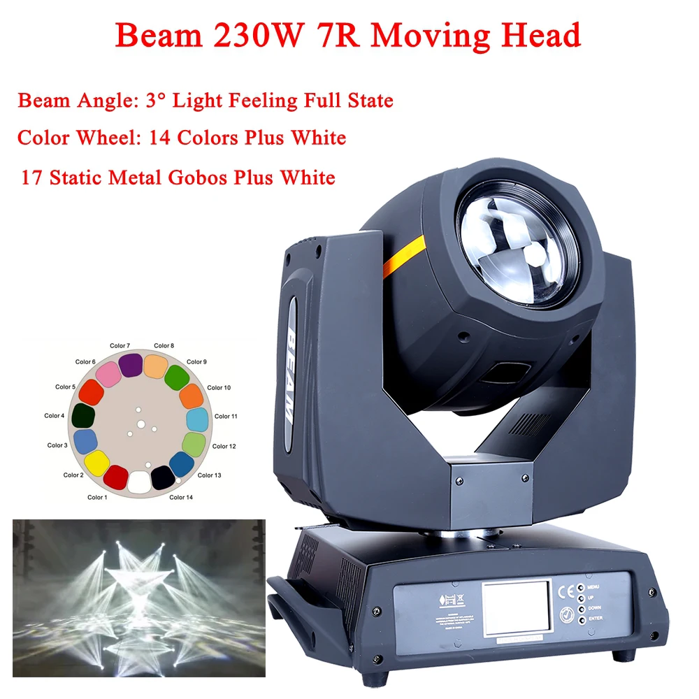 Music Stage Lighting 230W 7R Super Beam Light DMX512 Control Moving Head Lights Professional Sound Party DJ Disco Stage Light
Music Stage Lighting 230W 7R Super Beam Light DMX512 Control Moving Head Lights Professional Sound Party DJ Disco Stage Light