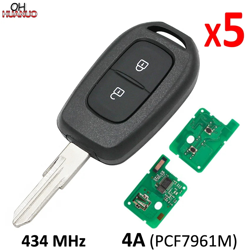 5PCS/LOT, New 2 Button Remote Car key Fob 434MHZ with 4A PCF7961M Chip for Renault Sandero Dacia Logan
5PCS/LOT, New 2 Button Remote Car key Fob 434MHZ with 4A PCF7961M Chip for Renault Sandero Dacia Logan