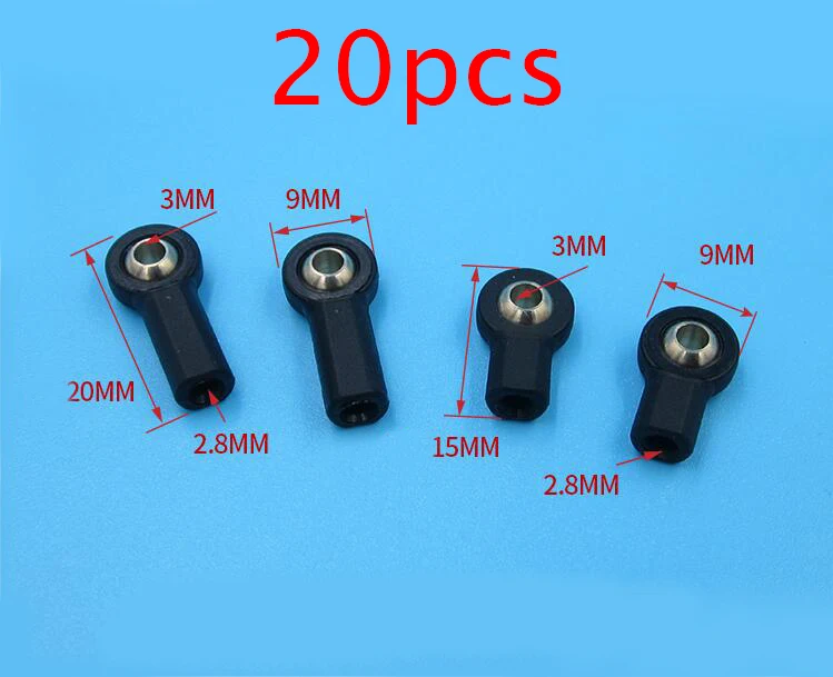 20PCS M3 Ball Joint 3mm Link Rod End For RC Airplane/Car/Boat Model Parts Length 15/20mm Short Ball Joint
20PCS M3 Ball Joint 3mm Link Rod End For RC Airplane/Car/Boat Model Parts Length 15/20mm Short Ball Joint