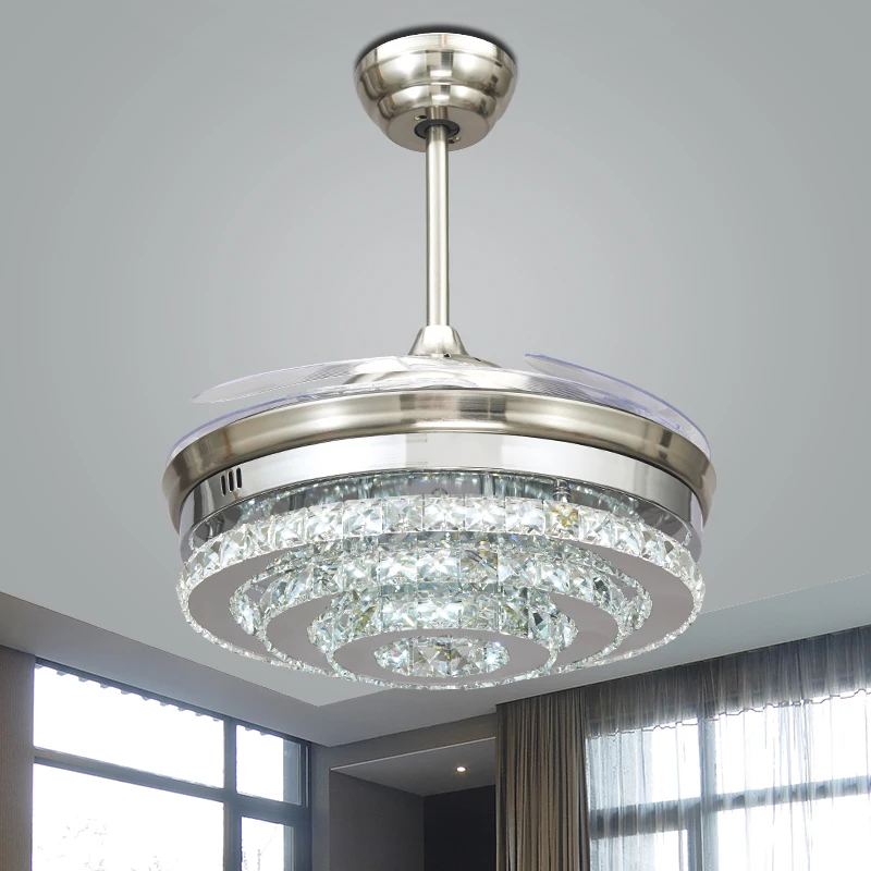 Nordic LED Invisible Crystal Ceiling Fans Lights Bedroom Folding Ceiling Light Fan Remote Control Ventilador de teto
Nordic LED Invisible Crystal Ceiling Fans Lights Bedroom Folding Ceiling Light Fan Remote Control Ventilador de teto