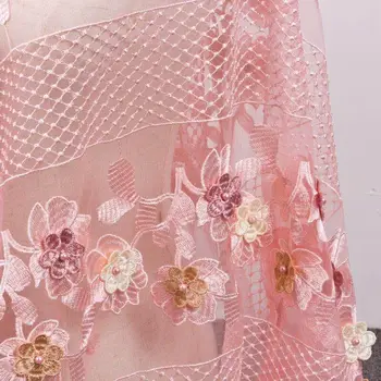 Latest Pink African Lace Fabric/ High Quality Nigeria Mesh Lace/ French Tulle Beaded Lace Fabric For Fashion Dresses
Latest Pink African Lace Fabric/ High Quality Nigeria Mesh Lace/ French Tulle Beaded Lace Fabric For Fashion Dresses