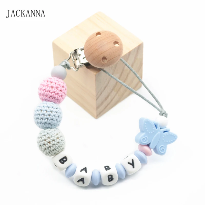 Personalise Baby Pacifier Clips Butterfly Bead Soother Clips BPA Free Infant Attache Sucette Newborn Baby Pacifier Holder Chain
Personalise Baby Pacifier Clips Butterfly Bead Soother Clips BPA Free Infant Attache Sucette Newborn Baby Pacifier Holder Chain
