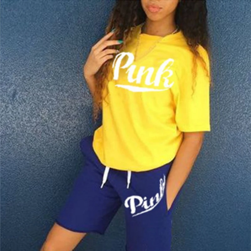 Letters Print Short Sleeve Shorts Two Piece Set Summer Fashion Women Casual Tracksuit Streetwear Female Loose Outfits Plus
Letters Print Short Sleeve Shorts Two Piece Set Summer Fashion Women Casual Tracksuit Streetwear Female Loose Outfits Plus