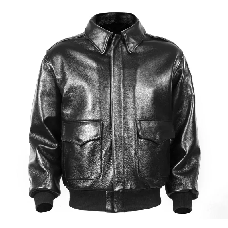 2020 Men Black USAF Pilot Leather Jacket Europe Plus Size XXL Genuine Thick Cowhide Russian Aviator Leather Coat FREE SHIPPING
2020 Men Black USAF Pilot Leather Jacket Europe Plus Size XXL Genuine Thick Cowhide Russian Aviator Leather Coat FREE SHIPPING