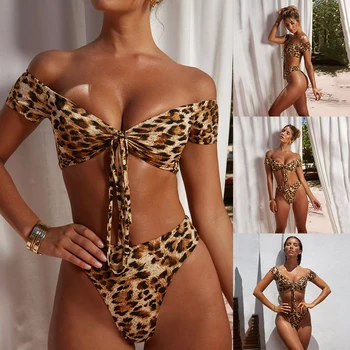 LEEMIIJUU Women Sexy Bikinis Solid Push Up Bikini Leopard Padded Bra Straps High Waist Swimsuit Swimwear Women Print Biquini
LEEMIIJUU Women Sexy Bikinis Solid Push Up Bikini Leopard Padded Bra Straps High Waist Swimsuit Swimwear Women Print Biquini