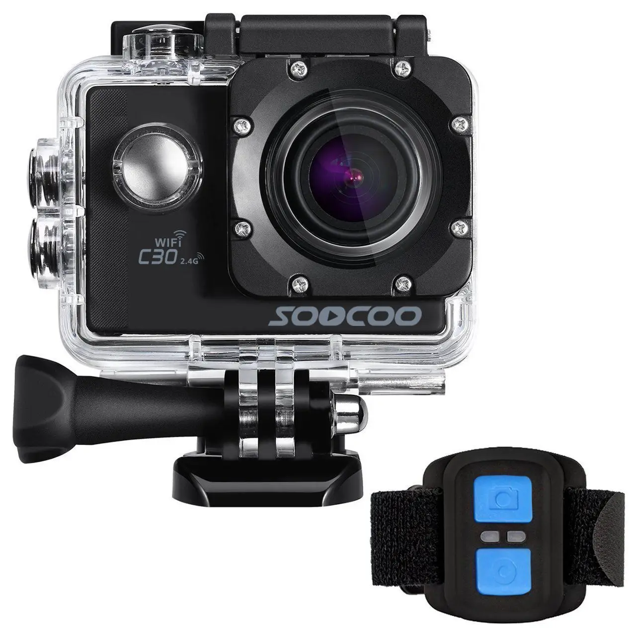 

SOOCOO C30R Action Camera 4K Gyro Wifi Adjustable Viewing angle 170 Degrees 2.0 LCD NTK96660 30M Waterproof Camera