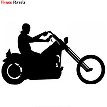 

Three Ratels TZ-1463#13.6*23cm biker on board Motorcycle car stickers funny auto sticker decals